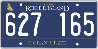 RI license plate 627165