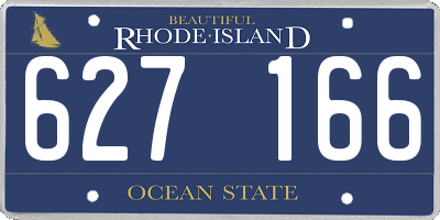 RI license plate 627166