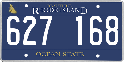 RI license plate 627168