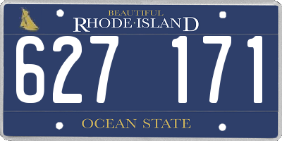 RI license plate 627171