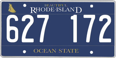 RI license plate 627172