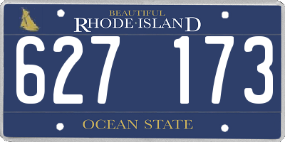RI license plate 627173