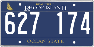 RI license plate 627174