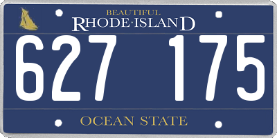 RI license plate 627175