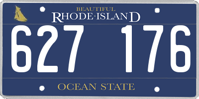 RI license plate 627176