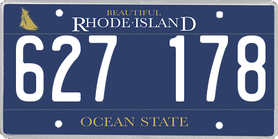 RI license plate 627178