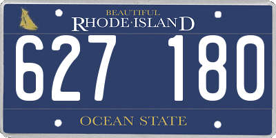 RI license plate 627180