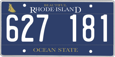 RI license plate 627181