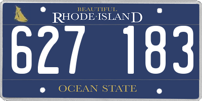 RI license plate 627183