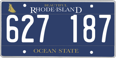 RI license plate 627187