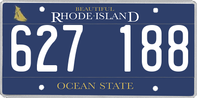RI license plate 627188