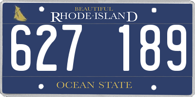 RI license plate 627189