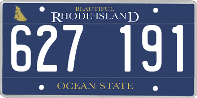 RI license plate 627191