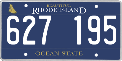 RI license plate 627195