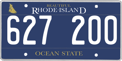 RI license plate 627200