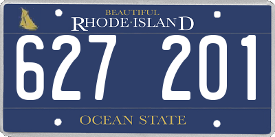 RI license plate 627201