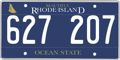 RI license plate 627207
