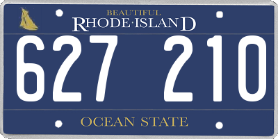 RI license plate 627210