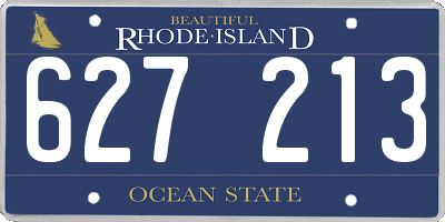 RI license plate 627213