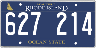 RI license plate 627214