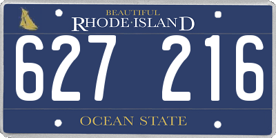 RI license plate 627216