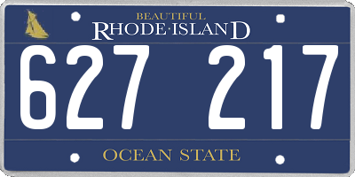 RI license plate 627217