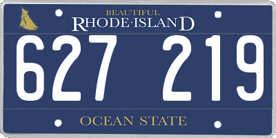 RI license plate 627219