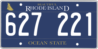 RI license plate 627221