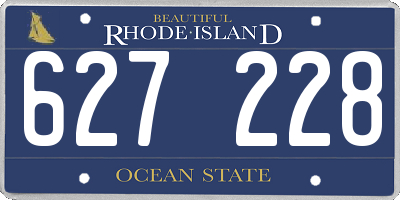 RI license plate 627228