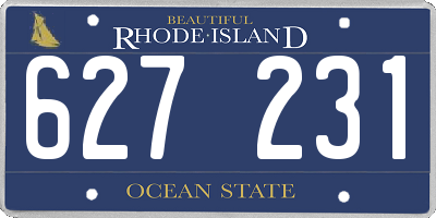 RI license plate 627231