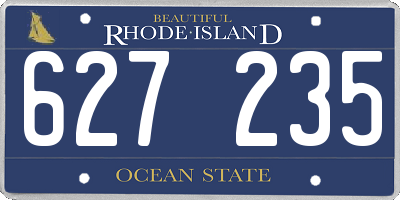 RI license plate 627235