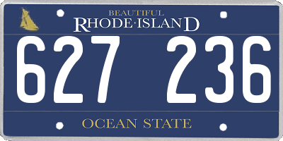 RI license plate 627236