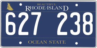 RI license plate 627238