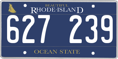 RI license plate 627239