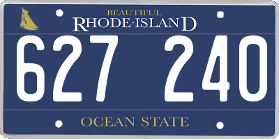 RI license plate 627240