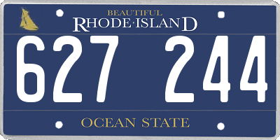 RI license plate 627244
