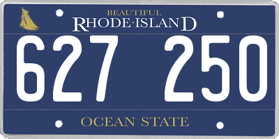 RI license plate 627250