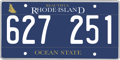 RI license plate 627251