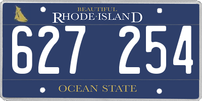 RI license plate 627254