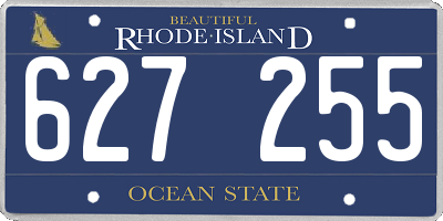 RI license plate 627255