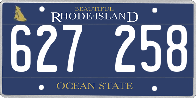 RI license plate 627258