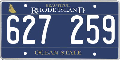 RI license plate 627259