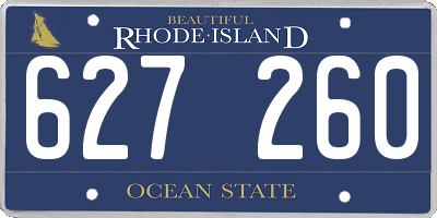 RI license plate 627260