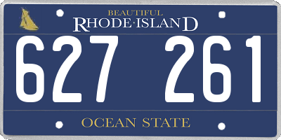 RI license plate 627261