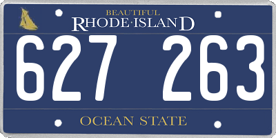 RI license plate 627263