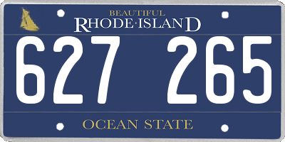 RI license plate 627265