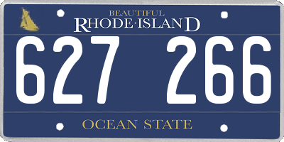 RI license plate 627266