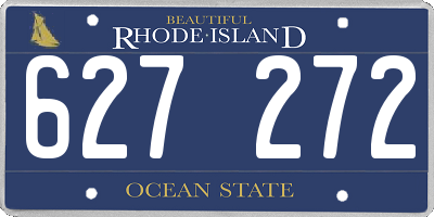 RI license plate 627272