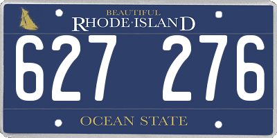 RI license plate 627276
