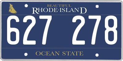 RI license plate 627278